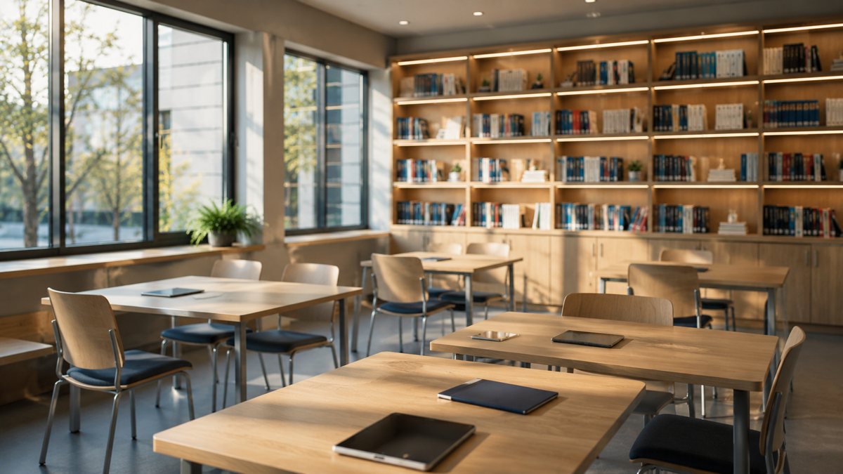 Salle de classe moderne et lumineuse